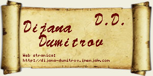 Dijana Dumitrov vizit kartica